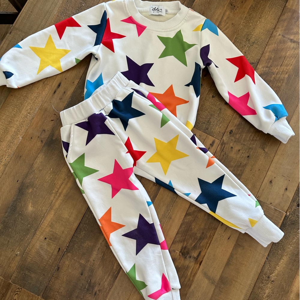 Lola + The Boys Rainbow Star Jogger Set